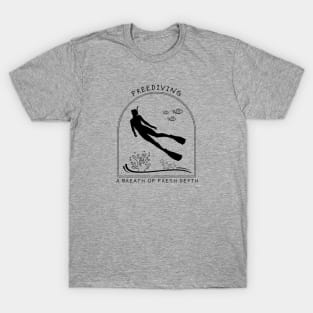 Freediving - A Breath of Fresh Depth| Freediving | Freediver | Ocean lover | Diver | Apnea T-Shirt